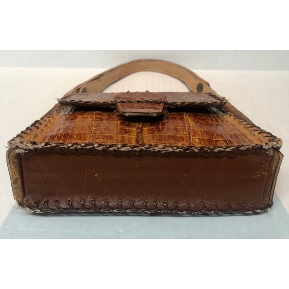 Vintage 1950 alligator small handbag purse made in Cuba note inside - Picture 9 of 16